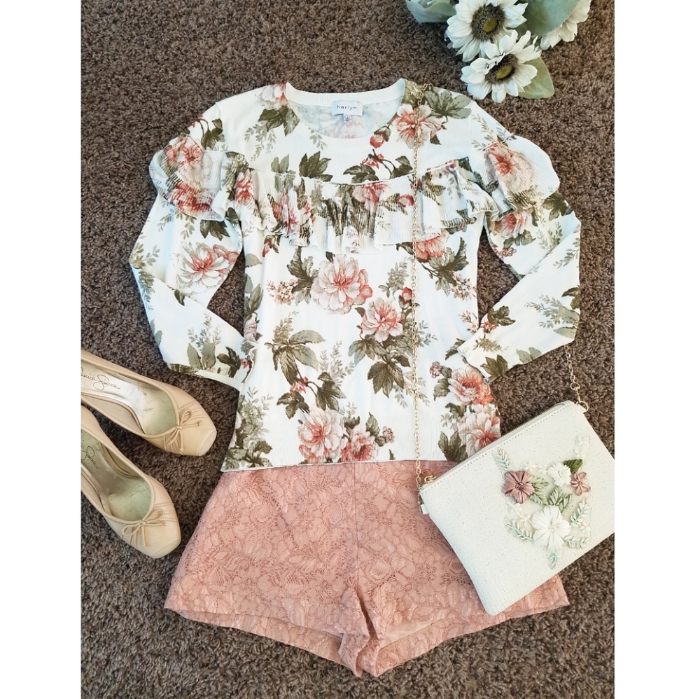 Magnolia blossom sweater
